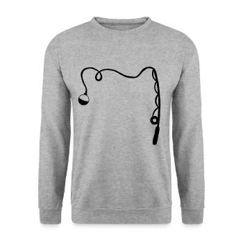 Pêche pêche cadeau pêche - Sweat-shirt Unisexe - gris chiné - Devant - Alina (178cm) & Michal (187cm)