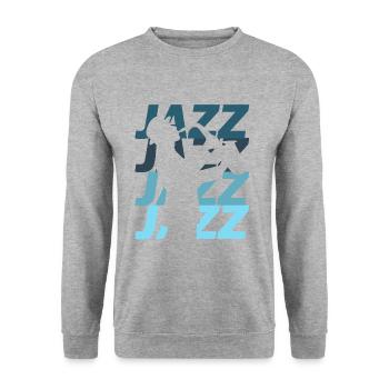 jazz - Unisex Sweatshirt - salt & pepper - Front - Alina (178cm) & Michal (187cm)