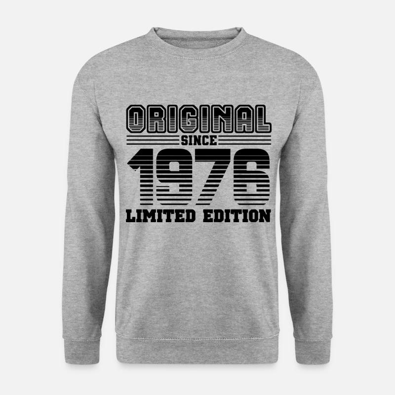 1976 - Unisex Pullover - Weißgrau meliert