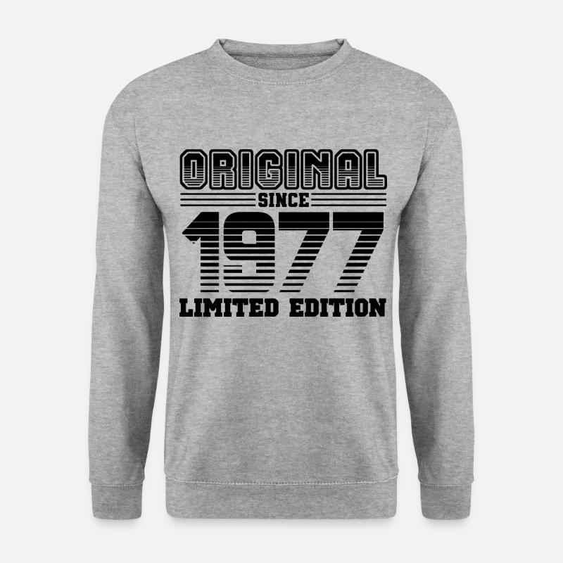 1977 - Unisex Pullover - Weißgrau meliert