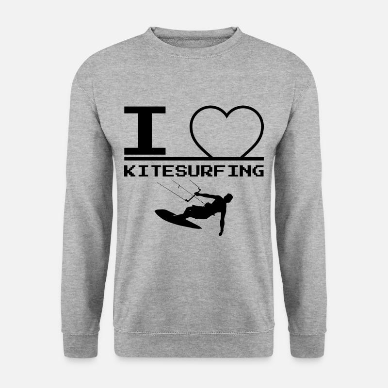 J’aime Kitesurf Kitesurf Kitesurf Kite - Sweat-shirt Unisexe - gris chiné