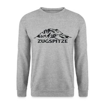 Zugspitze Bergsteigen Bayern Gipfelbesteigung - Unisex Pullover - Weißgrau meliert - Vorne - Alina (178cm) & Michal (187cm)