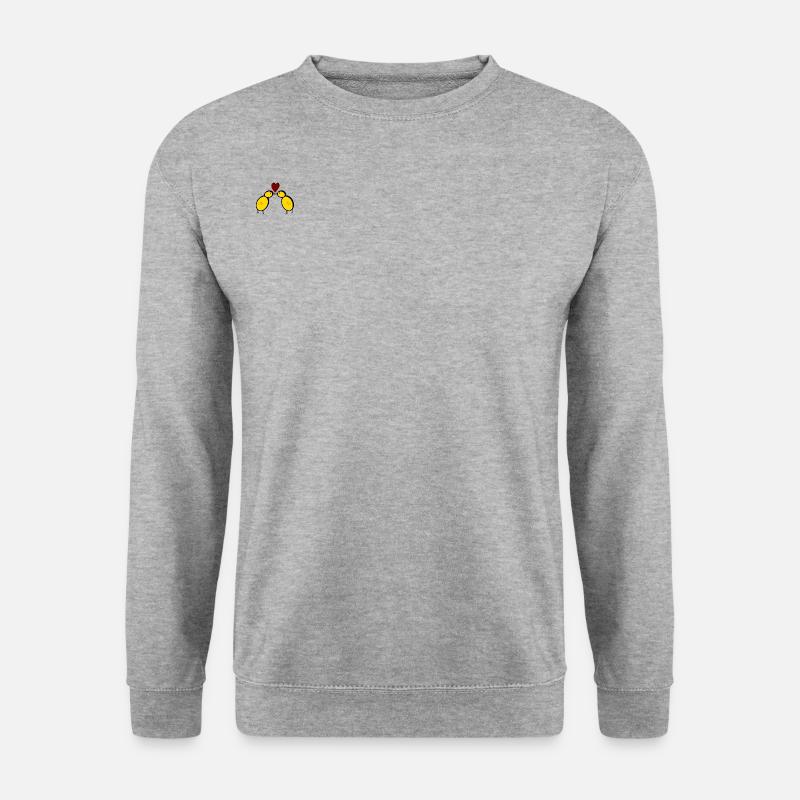 Küken - Unisex Pullover - Weißgrau meliert