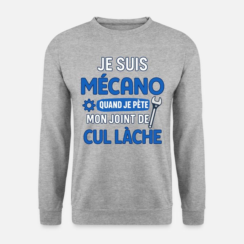 Mechaniker - Unisex Pullover - Weißgrau meliert