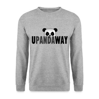 U PANDA WAY REiSEN - Unisex Pullover - Weißgrau meliert - Vorne - Alina (178cm) & Michal (187cm)