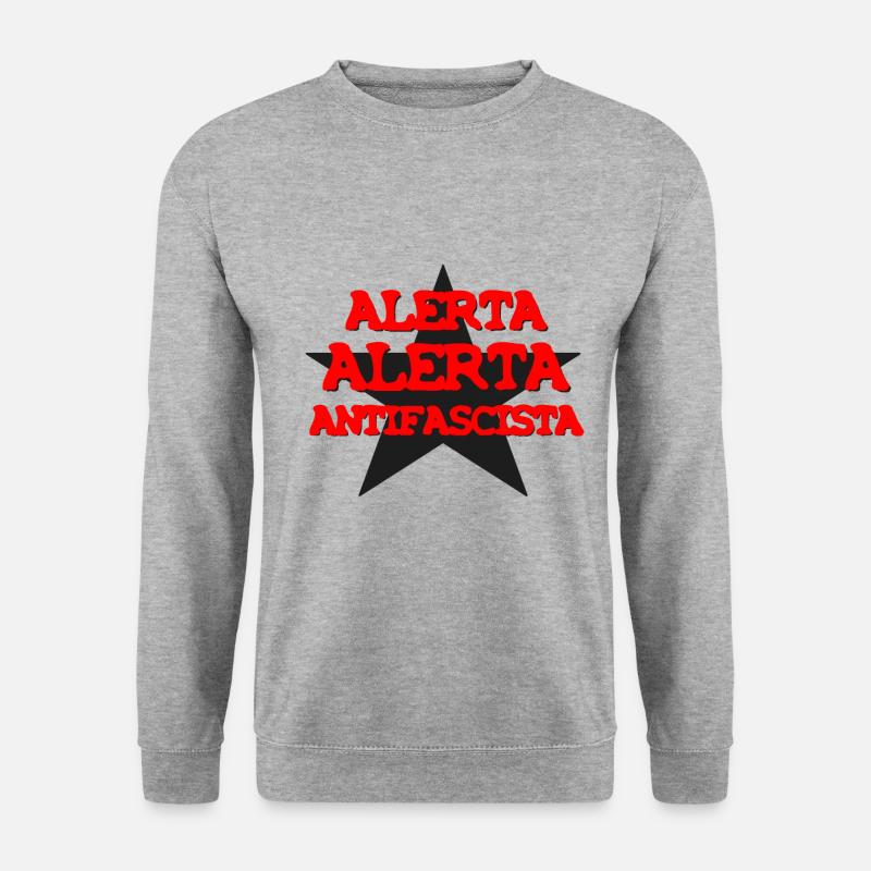 ANTIFA FCKNZS ALERTA - Unisex Pullover - Weißgrau meliert