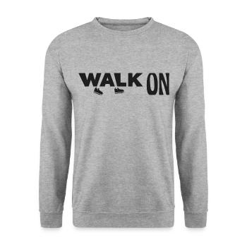 Walk on - Unisex Sweatshirt - salt & pepper - Front - Alina (178cm) & Michal (187cm)