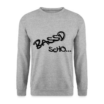 Bassd scho... 2021 Franggen black - Unisex Sweatshirt - salt & pepper - Front - Alina (178cm) & Michal (187cm)