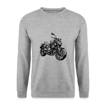 z650 - Unisex Pullover - Weißgrau meliert - Vorne - Alina (178cm) & Michal (187cm)
