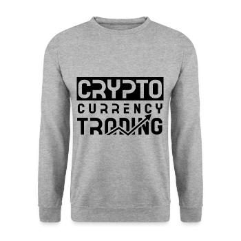 Cryptowährung Krypto Kryptowährung Crypto Trader - Unisex Pullover - Weißgrau meliert - Vorne - Alina (178cm) & Michal (187cm)