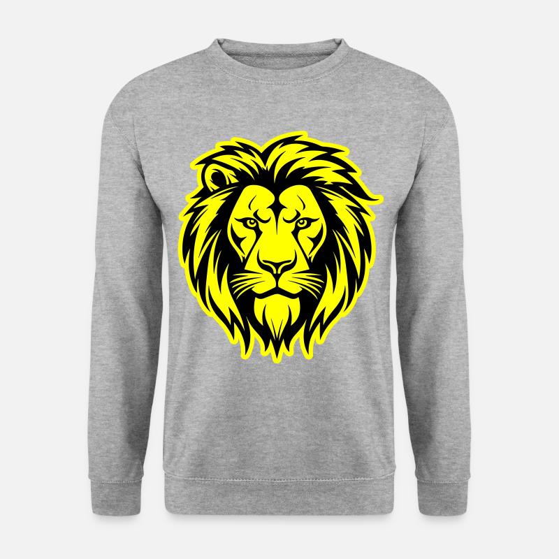 Lion Silhouette Lion Head - Unisex Sweatshirt - salt & pepper