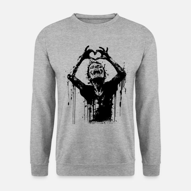 Fühle die Liebe T-Shirt - Unisex Pullover - Weißgrau meliert