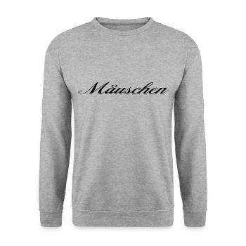 Mäuschen - Sweat-shirt Unisexe - gris chiné - Devant - Alina (178cm) & Michal (187cm)