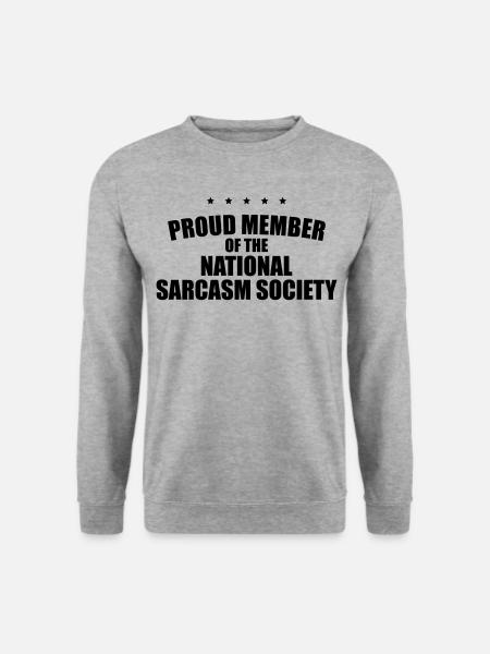 NATIONALE SARKASMUS-GESELLSCHAFT - Unisex Pullover - Weißgrau meliert
