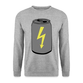 Energy Drink Dose - Unisex Pullover - Weißgrau meliert - Vorne - Alina (178cm) & Michal (187cm)