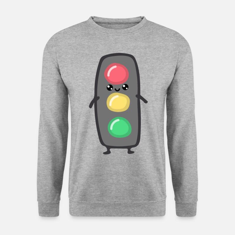 Ampel - Unisex Pullover - Weißgrau meliert