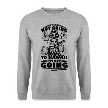 Hawaï - Sweat-shirt Unisexe - gris chiné - Devant - Alina (178cm) & Michal (187cm)