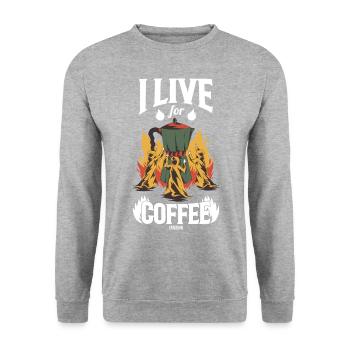 Coffee - Unisex Sweatshirt - salt & pepper - Front - Alina (178cm) & Michal (187cm)