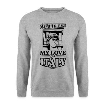 Italien Italienische Flagge Italia Geschenk - Unisex Pullover - Weißgrau meliert - Vorne - Alina (178cm) & Michal (187cm)