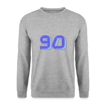 90. 90 YEARS. 90th ANNIVERSARY. 90 YEARS ANNIVERSARY. - Unisex Sweatshirt - salt & pepper - Front - Alina (178cm) & Michal (187cm)