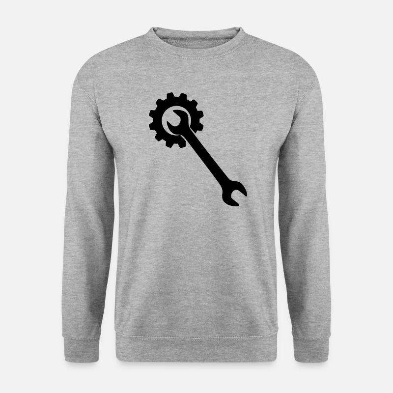 Wrench tool - Unisex Sweatshirt - salt & pepper