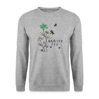 Herb Fairy, Bee, Ant - Unisex Sweatshirt - salt & pepper - Front - Alina (178cm) & Michal (187cm)