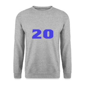 20. 20 YEARS. 20th ANNIVERSARY. 20TH ANNIVERSARY. - Unisex Sweatshirt - salt & pepper - Front - Alina (178cm) & Michal (187cm)