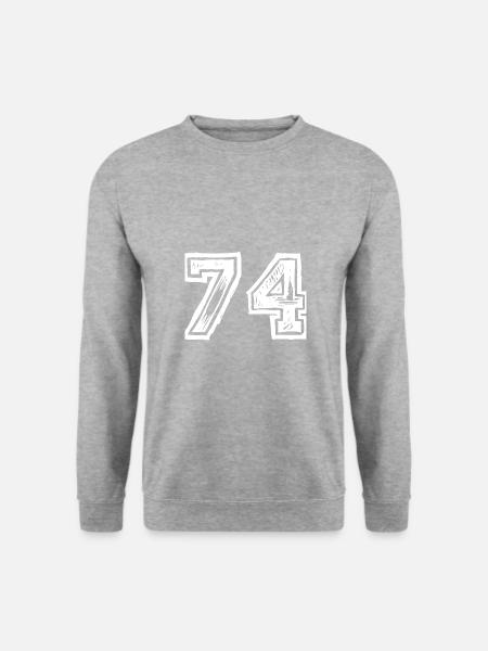 74 nombre de maillots - Sweat-shirt Unisexe - gris chiné