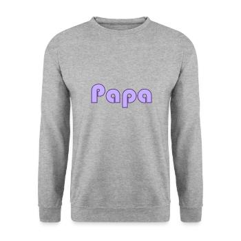 HAPPY BIRTHDAY DAD. DAD. FATHER's DAY. FATHER - Unisex Sweatshirt - salt & pepper - Front - Alina (178cm) & Michal (187cm)