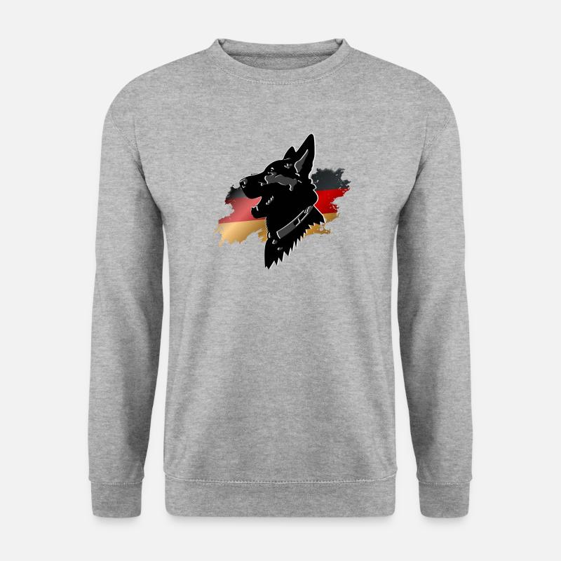deutscher Schäferhund - Unisex Pullover - Weißgrau meliert