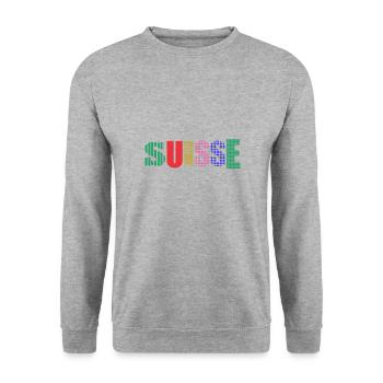 SUISSE - Sweat-shirt Unisexe - gris chiné - Devant - Alina (178cm) & Michal (187cm)