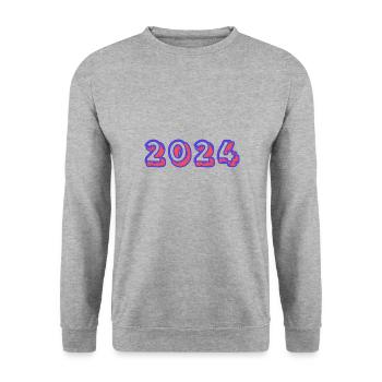 2024 - Unisex Pullover - Weißgrau meliert - Vorne - Alina (178cm) & Michal (187cm)