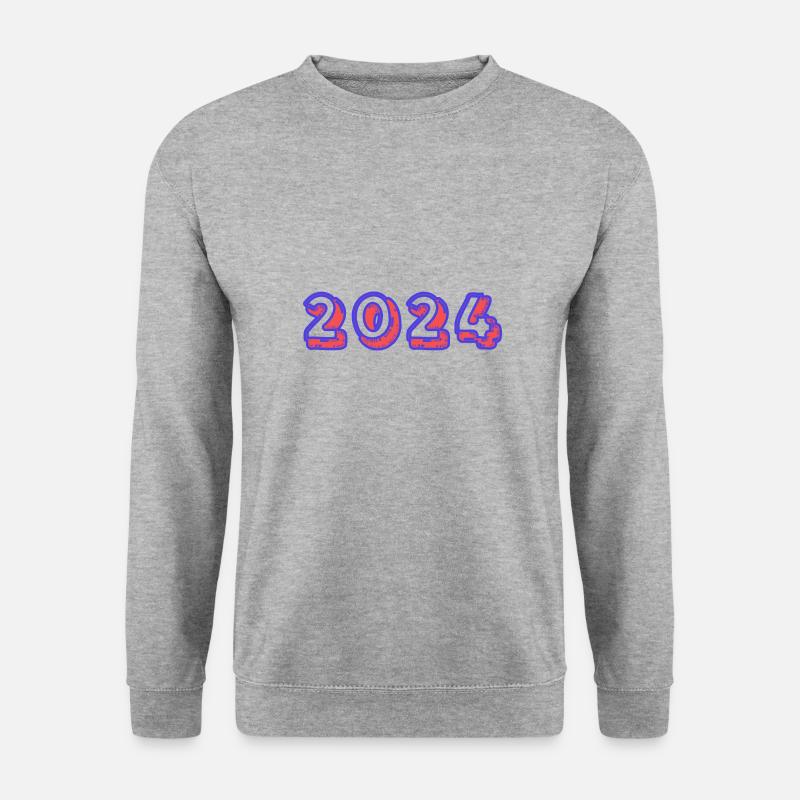 2024 - Unisex Pullover - Weißgrau meliert