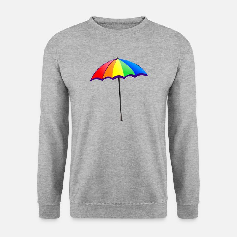 Sonnenschirm - Unisex Pullover - Weißgrau meliert