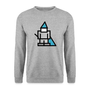 army soldier soldat knight world war weltkrieg136 - Unisex Pullover - Weißgrau meliert - Vorne - Alina (178cm) & Michal (187cm)