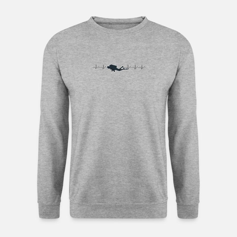 Diver - Diving - Diver - Heartbeat - Unisex Sweatshirt - salt & pepper