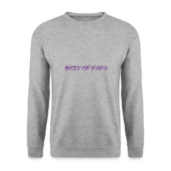 FATHERS DAY. HAPPY BIRTHDAY DAD. DAD. HAPPY HOLIDAY. - Unisex Sweatshirt - salt & pepper - Front - Alina (178cm) & Michal (187cm)