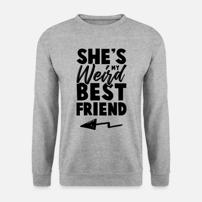 beste freundin - Unisex Pullover - Weißgrau meliert