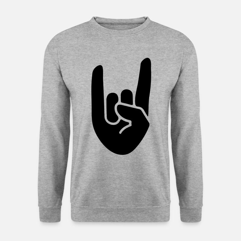 Party Hand Symbol - Unisex Pullover - Weißgrau meliert