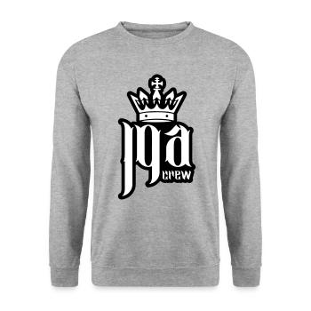 Jga Crew Junggesellenabschied - Unisex Pullover - Weißgrau meliert - Vorne - Alina (178cm) & Michal (187cm)