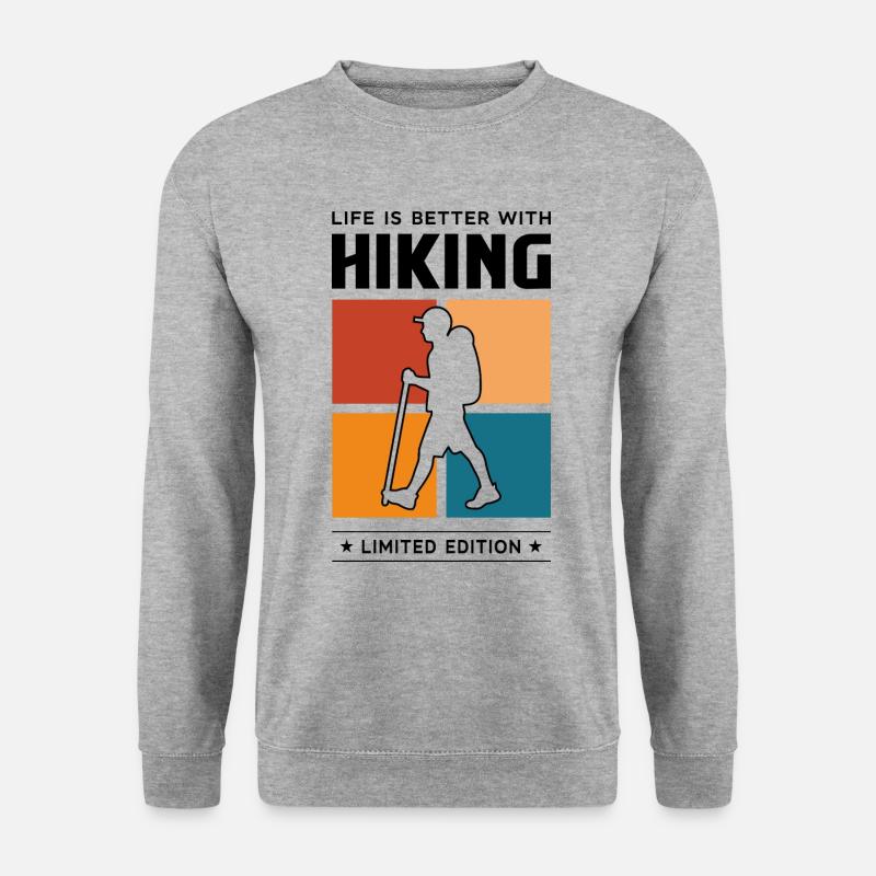 Hiking - Unisex Pullover - Weißgrau meliert