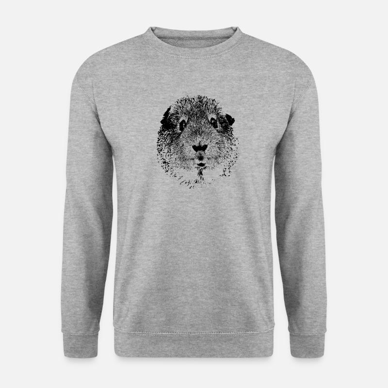 Meerschweinchen - Unisex Pullover - Weißgrau meliert