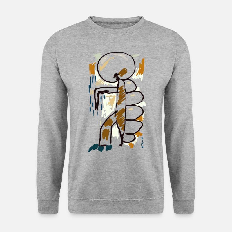 kunst abstrakt - Unisex Pullover - Weißgrau meliert