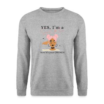 Single Moms Divorced Mom Single Parent - Unisex Sweatshirt - salt & pepper - Front - Alina (178cm) & Michal (187cm)