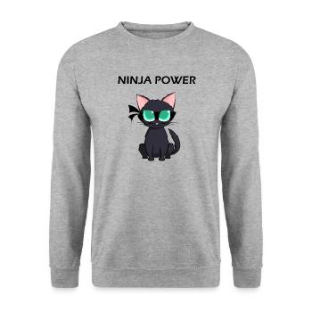 Ninja Warrior - Ninja Power - Unisex Sweatshirt - salt & pepper - Front - Alina (178cm) & Michal (187cm)