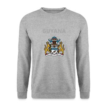 GUYANA LION - Sweat-shirt Unisexe - gris chiné - Devant - Alina (178cm) & Michal (187cm)