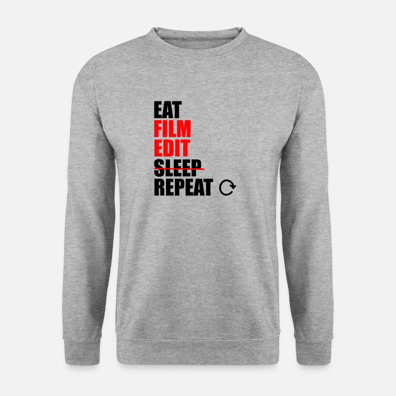 Life of a filmmaker - Unisex Pullover - Weißgrau meliert