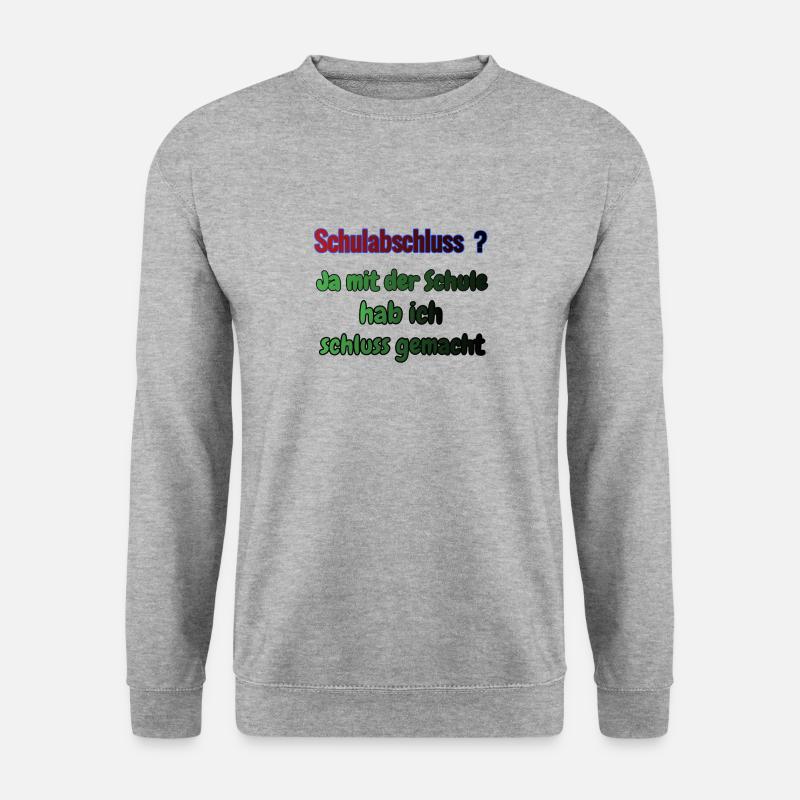 Schulabschluss ? - Unisex Pullover - Weißgrau meliert