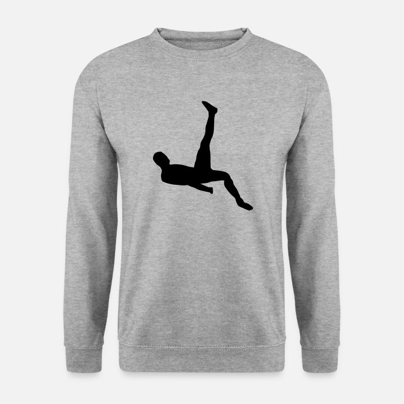 Soccer Bicycle Kick - Unisex Pullover - Weißgrau meliert