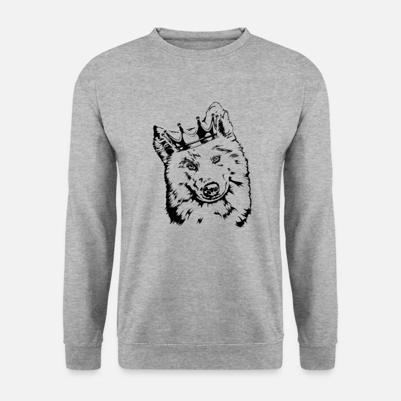 SAMOJEDE Krone Hunde Hund Wilsigns - Unisex Pullover - Weißgrau meliert